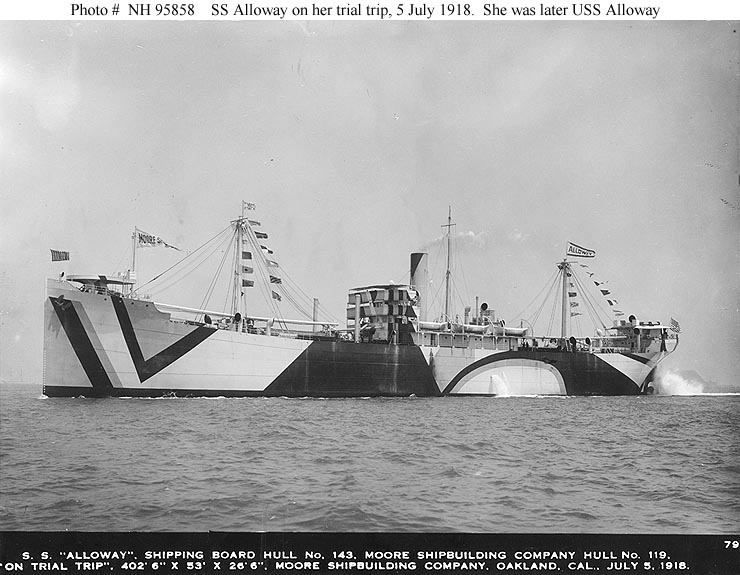 SS Alloway Dazzle Camouflage