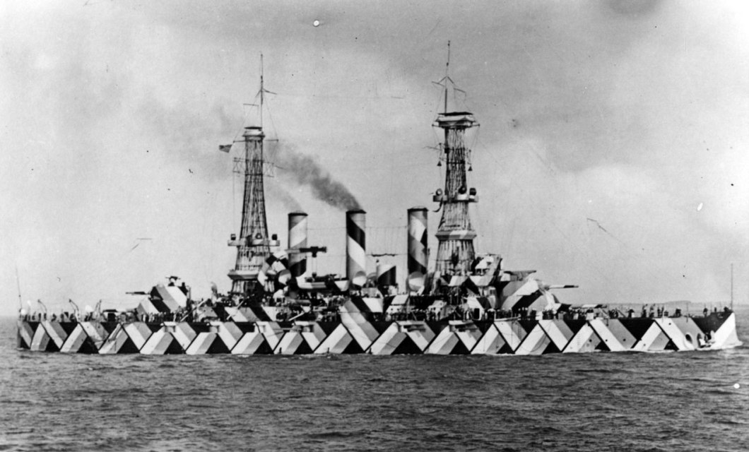 USS Nebraska in Dazzle Camouflage
