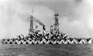 USS Nebraska in Dazzle Camouflage